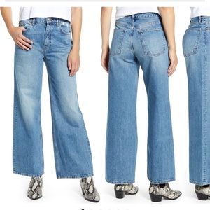 TOPSHOP high waisted wide leg jeans